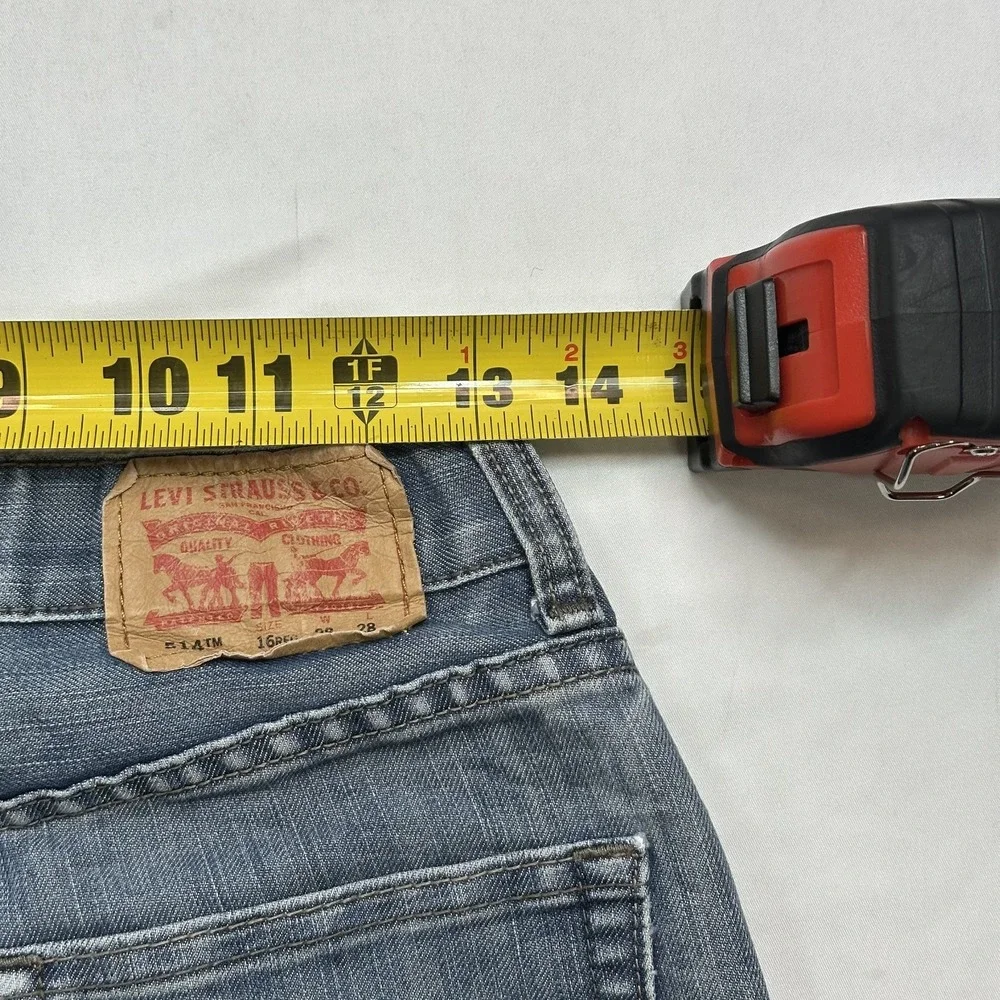 Levi's 514 Men's‎ Straight Fit Jeans Casual Work Wear Classic Blue Denim 28x28